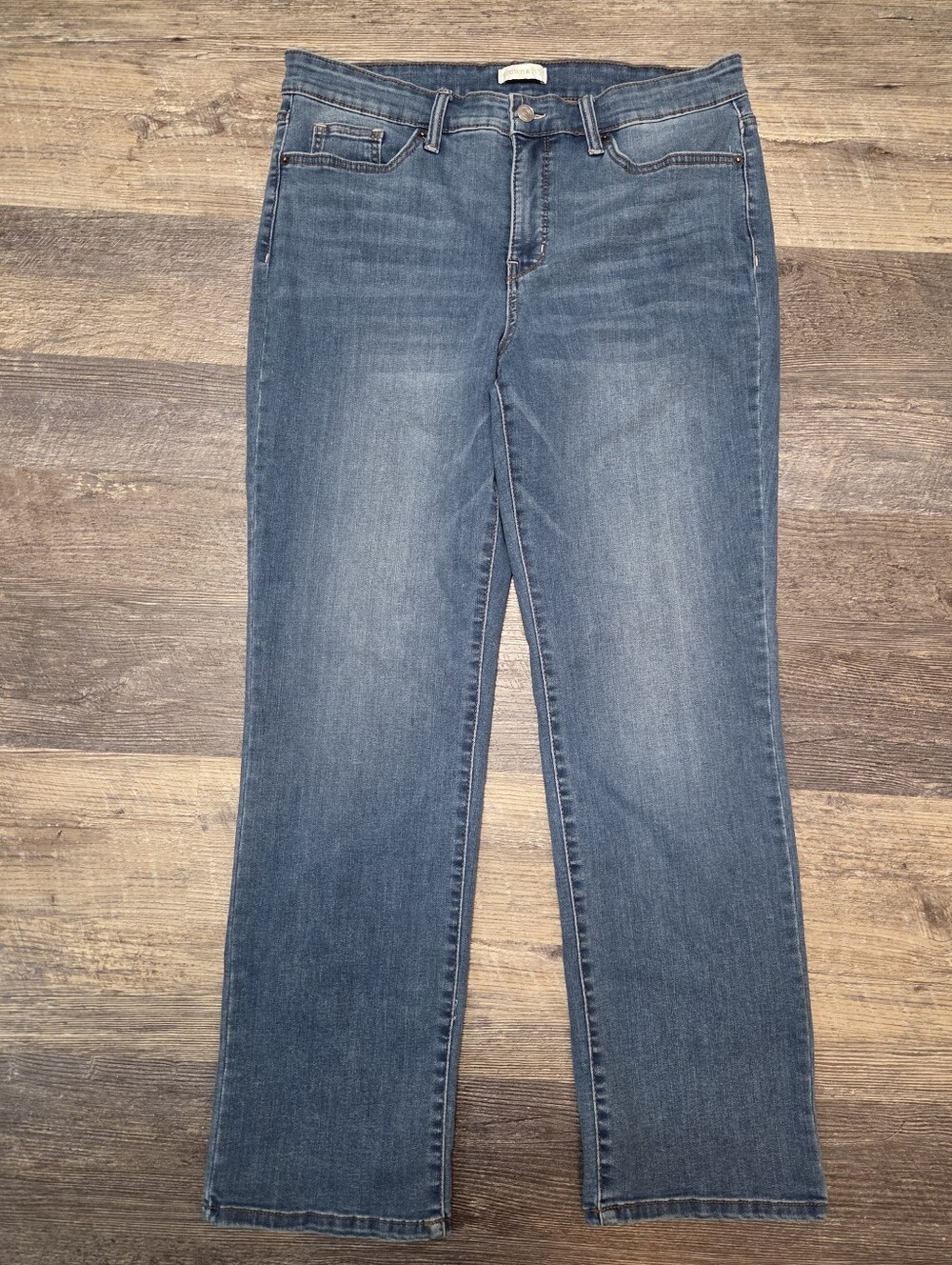 Crown & Ivy Mid Rise Straight Leg Jeans - Picture 3 of 11
